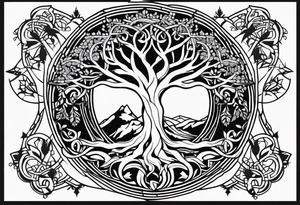 Yggdrasil petit simplist tattoo idea