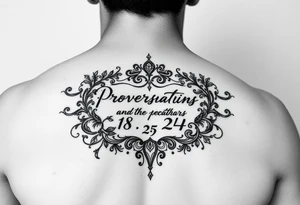 proverbs 18:24 surrounded by something that symbolizes brotherhood on the arm tattoo idea