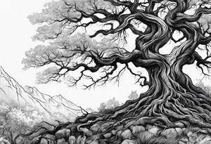 Tree roots tattoo idea