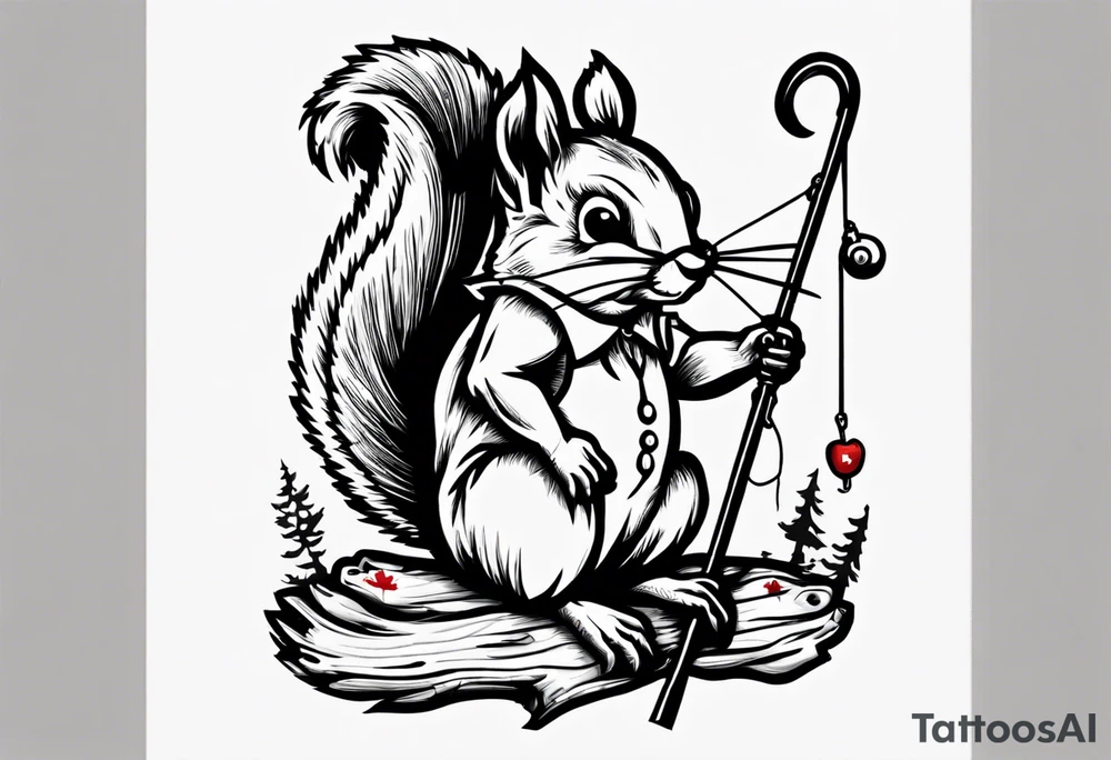 Fishing pole
"1946"
Apple fritter
Squirrel
Canadian flag tattoo idea