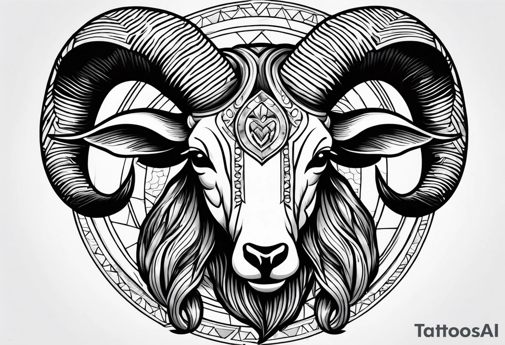 Aries power money influence evil tattoo idea