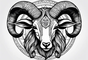 Aries power money influence evil tattoo idea