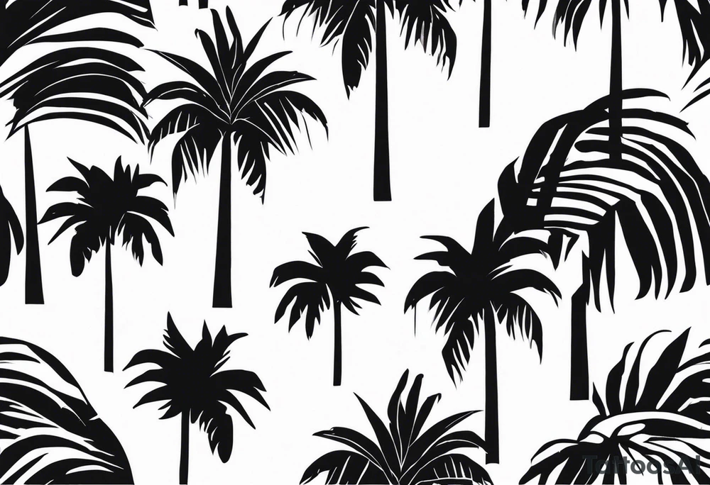 Just palm tattoo idea