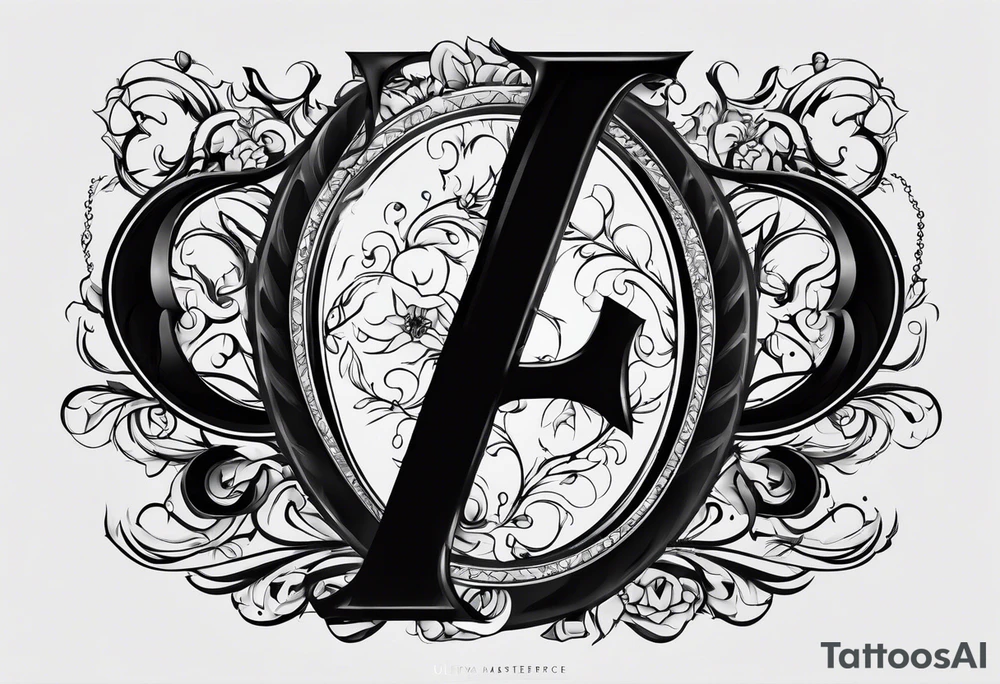 Two letters L tattoo idea