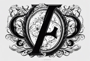 Two letters L tattoo idea