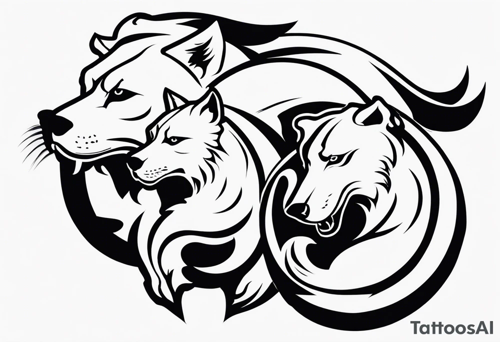 I already have a cerberus back piece, i would like some visual art that pairs with a eurotrash/ nature based style tattoo idea