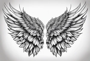 pair of wings tattoo idea