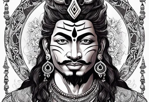 Shiva with chakars and mandela tattoo idea