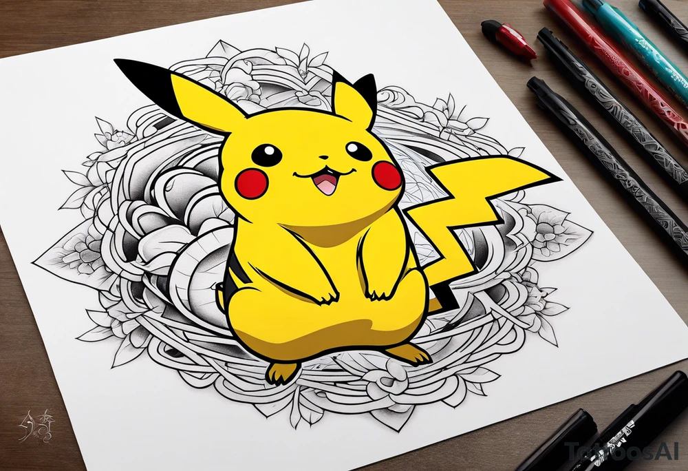 Pikachu tattoo idea