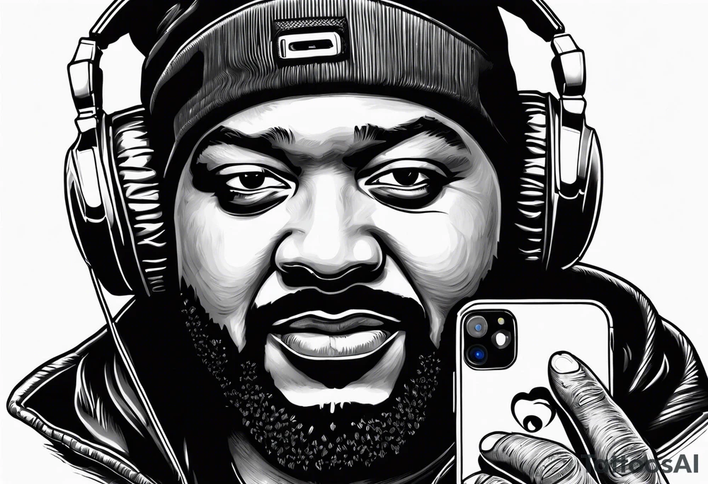 ghostFACE WITH PHONE tattoo idea