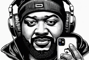 ghostFACE WITH PHONE tattoo idea