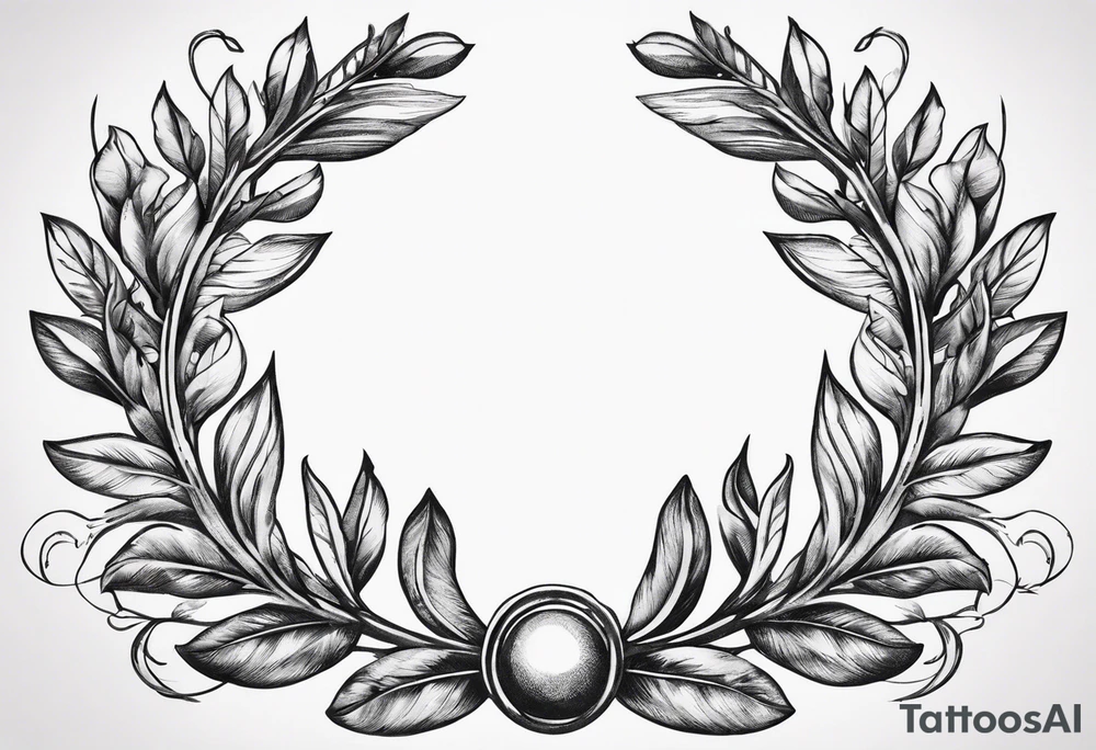 Triumph & victory; laurel wreath  for men tattoo idea