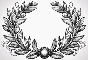 Triumph & victory; laurel wreath  for men tattoo idea