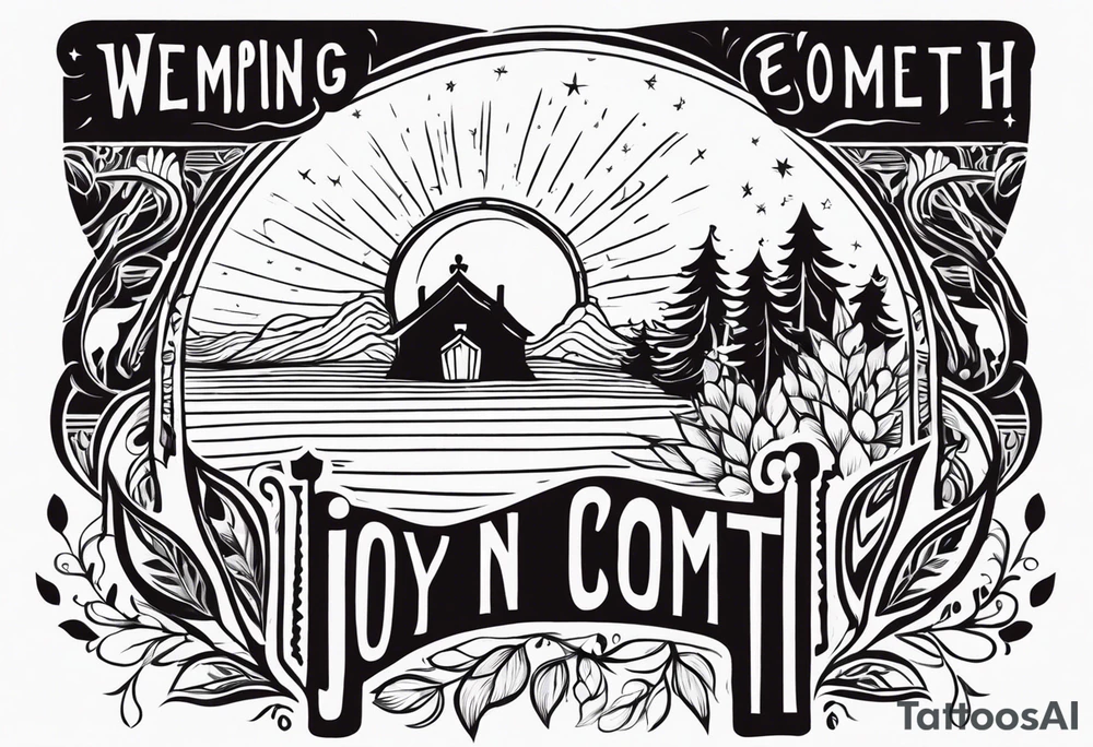 Weeping may endure for a night, but JOY cometh in the morning tattoo idea