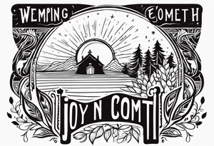 Weeping may endure for a night, but JOY cometh in the morning tattoo idea