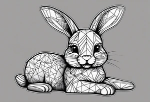 one legged toy bunny tattoo idea