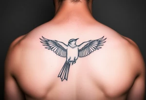 Micro realism bird tattoo idea