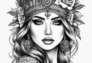 Skyline Black and white tattoo idea