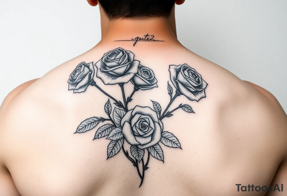 Roses growing out of Concrete tattoo idea