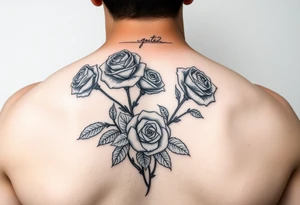 Roses growing out of Concrete tattoo idea