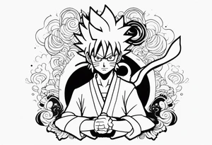 Kurama Naruto Luffy tattoo idea