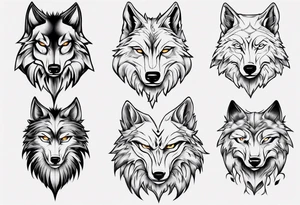wolfs head tattoo idea