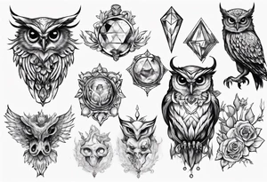 The Demon Owl Stolas, a Prince of Hell who is obsessed with gems, knowledge of astrology and poisonous plants. tattoo idea