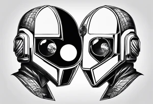 daftpunk ying yang tattoo idea