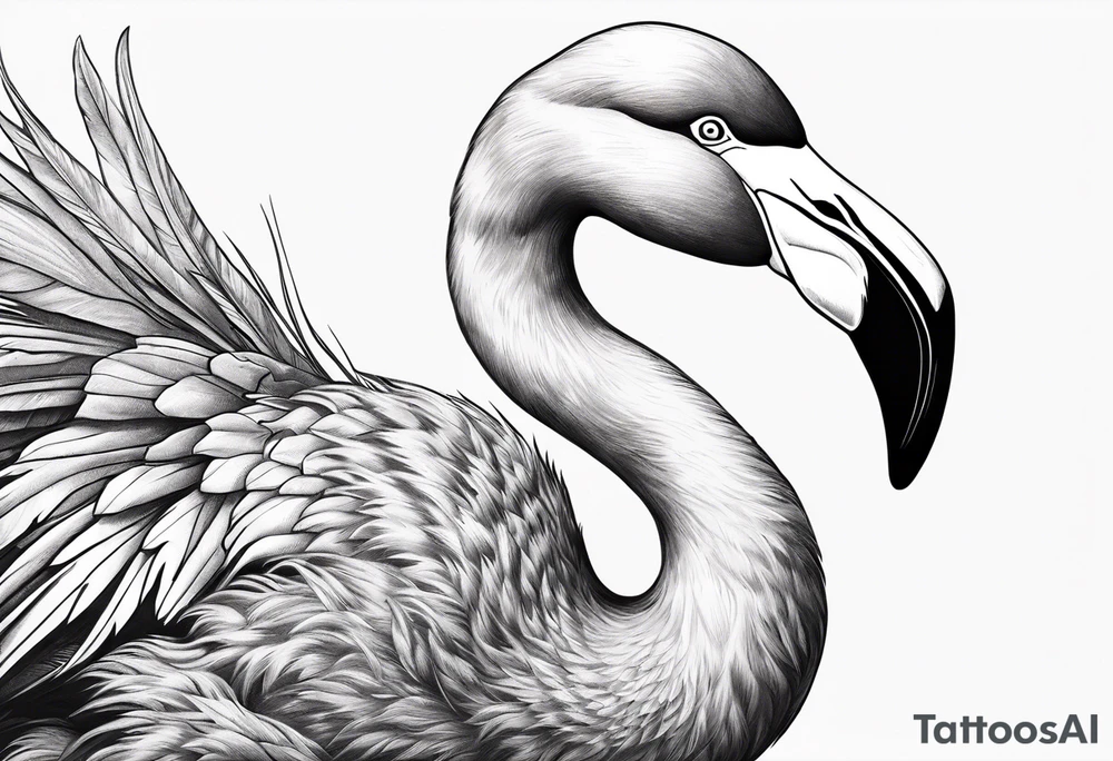 Flamingo with scorpion lower body tattoo idea