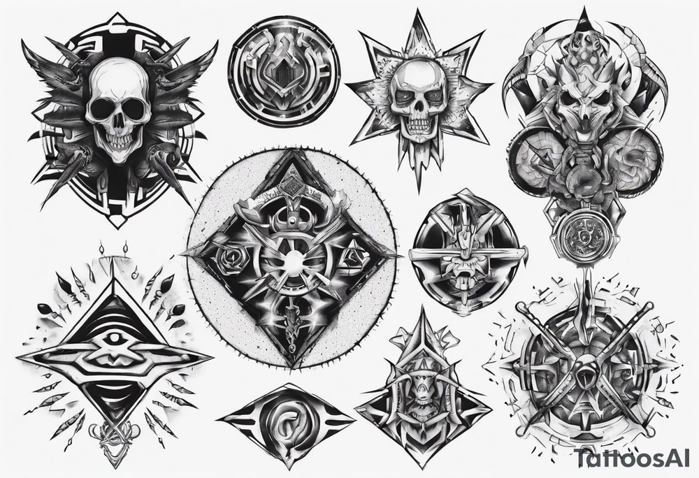 cyber sigilism tattoo idea