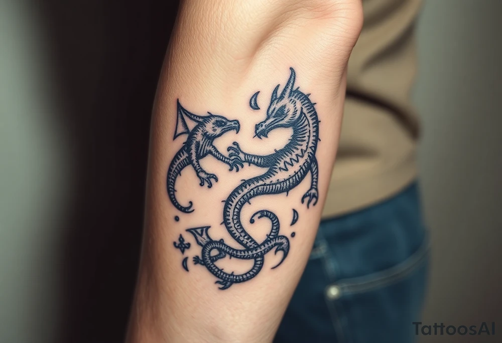 medieval woodcut sea map monsters tattoo idea