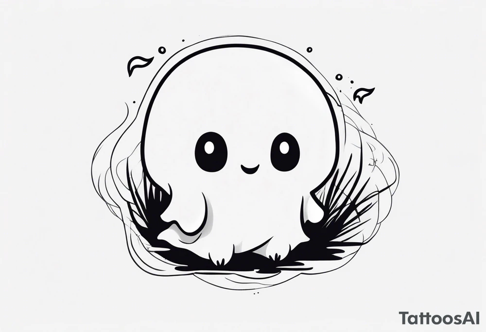 Cute ghost tattoo design tattoo idea