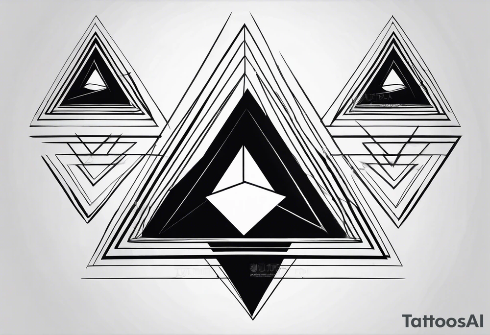 3 overlapping triangles tattoo idea