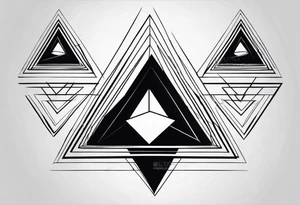 3 overlapping triangles tattoo idea
