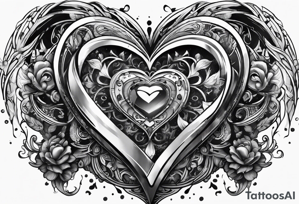 EXPLODING HEART tattoo idea