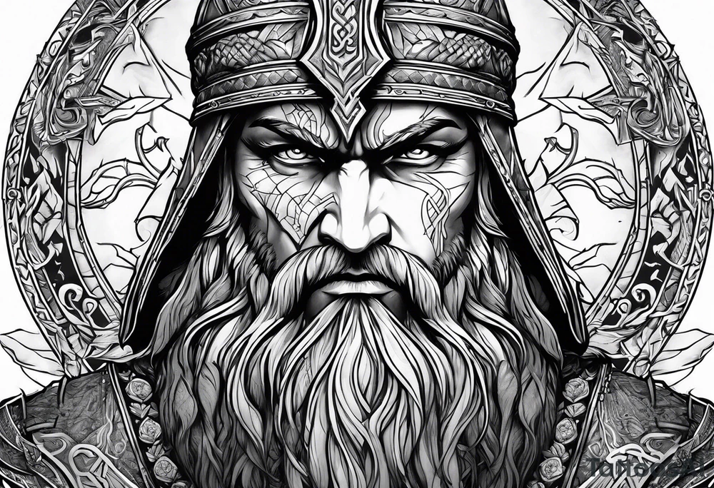 god of war odin tattoo idea