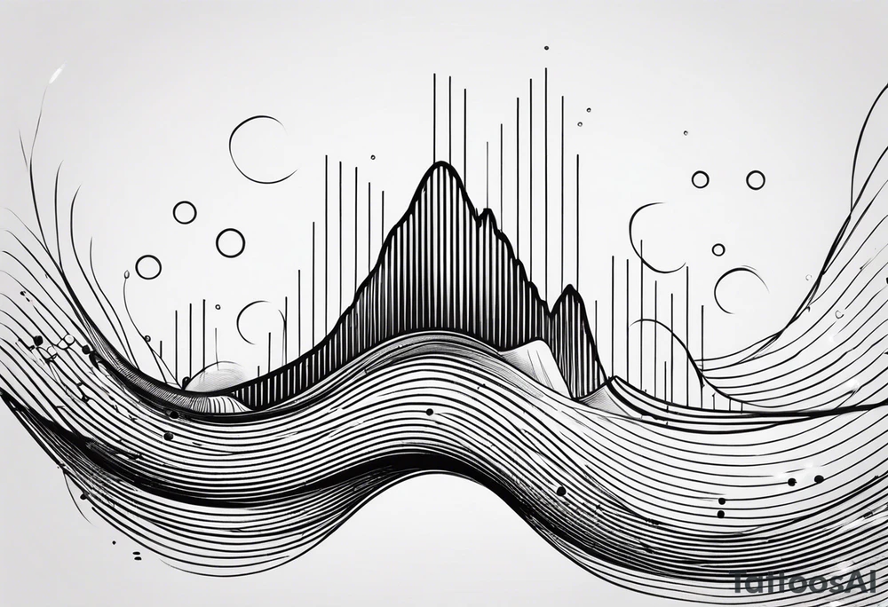 sound frequency in a waveform tattoo idea