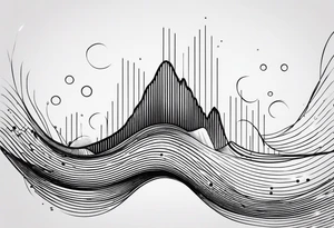 sound frequency in a waveform tattoo idea