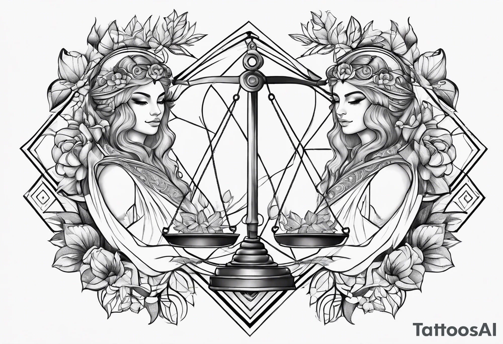 Libra and leo tattoo idea