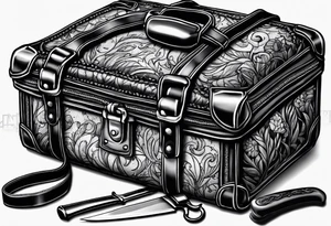 murderers kill kit backpack knife rope duct tape tattoo idea