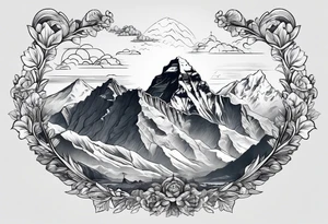 Mount Everest and representing doing hard things tattoo idea