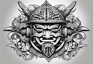 Ironworker tribal tattoo idea