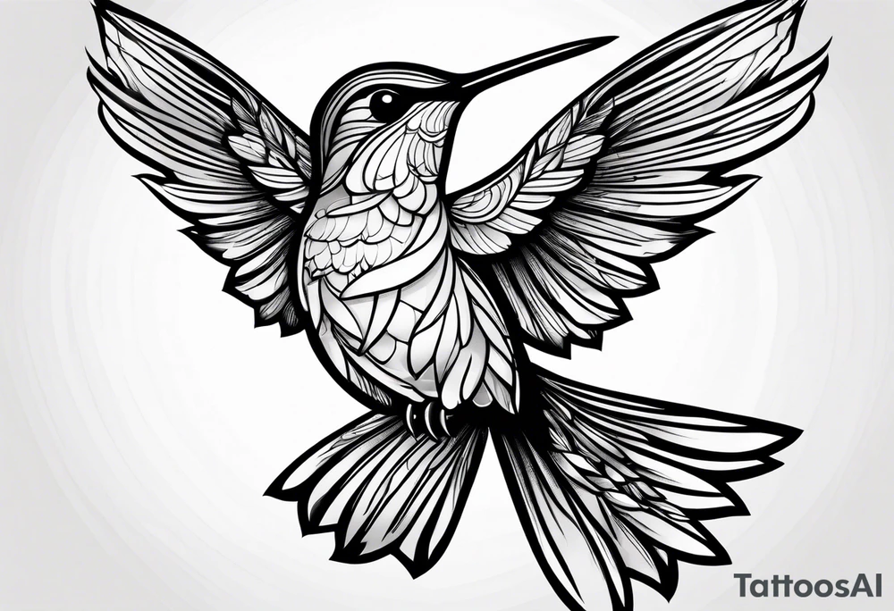 one hummingbird tattoo idea