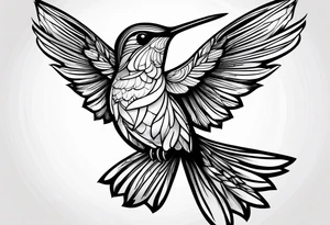 one hummingbird tattoo idea