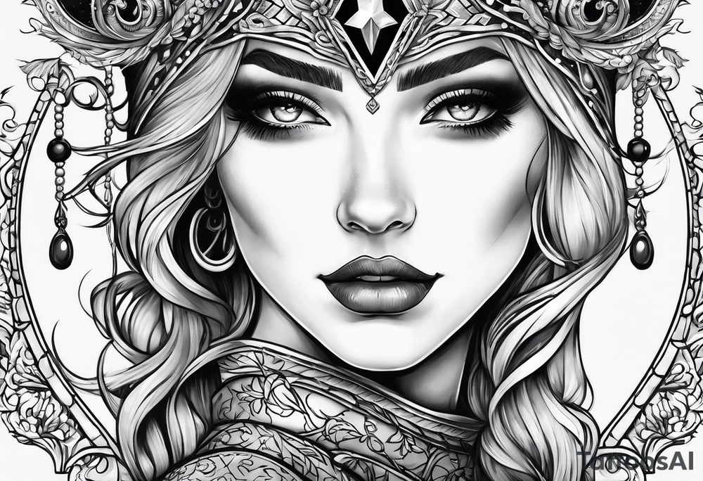 The fool tarot character as a woman tattoo idea