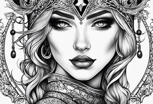The fool tarot character as a woman tattoo idea