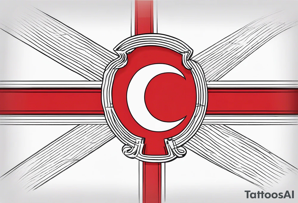 Country of Georgia Flag tattoo idea