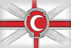 Country of Georgia Flag tattoo idea