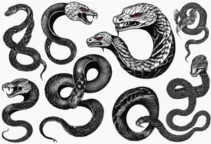 lots of black.  a snake going from chest to shoulder tattoo idea