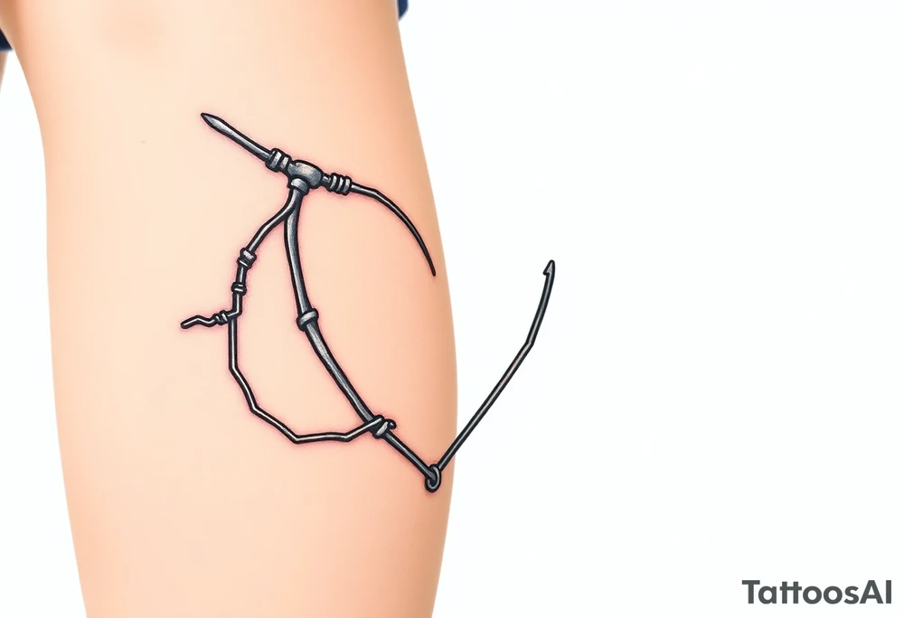 Razor wire shaped in ❤️ tattoo idea